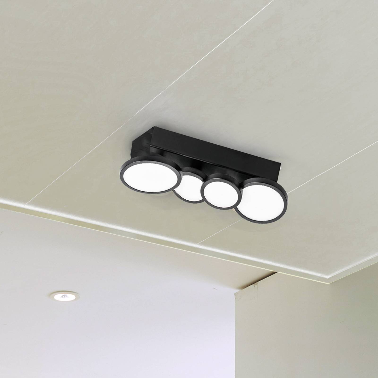 LIGHTME LED-Deckenleuchte Aqua GU10 4-fl. schwarz von LightMe