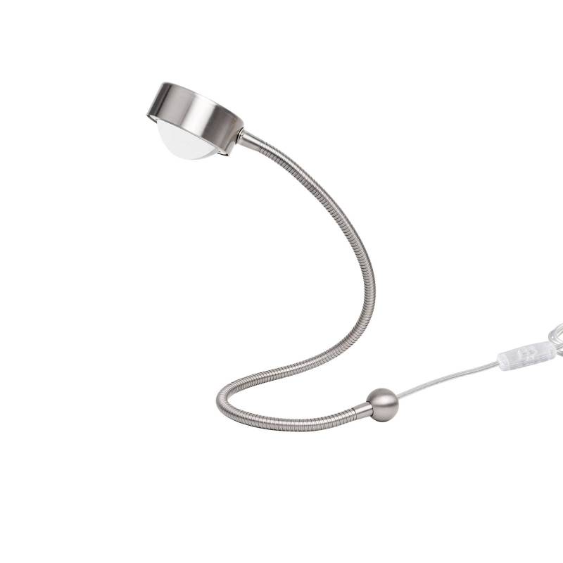 LIGHTME Tischleuchte Powerlens Snake, titanfarben, Flexarm von LightMe