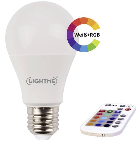 LightMe LM85193 LED EEK F (A - G) E27 Glühlampenform 6W = 48W RGBW (Ø x L) 60mm x 114mm colorchang von LightMe
