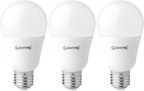 LightMe LM85918 LED EEK F (A - G) E27 Glühlampenform 11W = 75W Warmweiß (Ø x L) 60mm x 117mm 3St. von LightMe