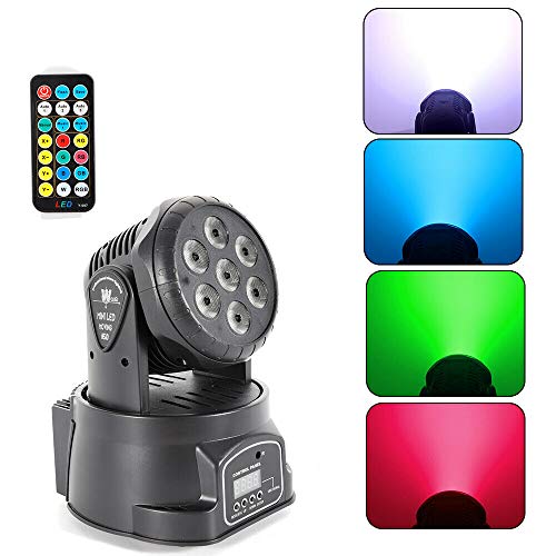 Moving Head Light, 105W RGBW Moving Head Bühnenlicht LED Spot DJ Partylicht mit Fernbedienung 5 Steuerungsmodus für DJ Disco Halloween Club Hochzeit Home Party von Lightakai