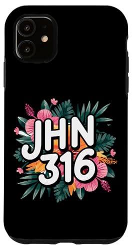 Jhn 316 Christlicher Blumenvers Hülle für iPhone 11 Jhn 316 Christlicher Blumenvers Hülle für iPhone 11 von Lightedblessing Christliche Kleidung
