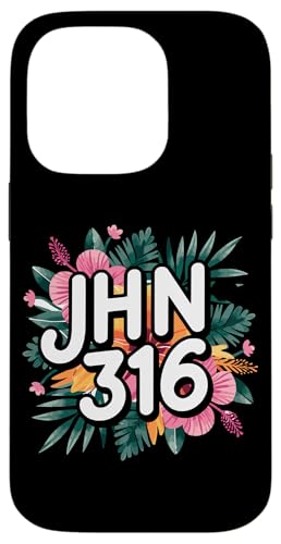 Jhn 316 Christlicher Blumenvers Hülle für iPhone 14 Pro von Lightedblessing Christliche Kleidung
