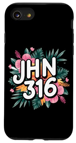 Jhn 316 Christlicher Blumenvers Hülle für iPhone SE (2020) / 7 / 8 von Lightedblessing Christliche Kleidung