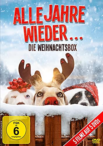 Alle Jahre wieder - Die Weihnachtsbox - (5 Filme) - [DVD] - (Ein Engel für Eve, Einsatz auf vier Pfoten 2, Hallo, ich bin der Weihnachtsmann, Wer an Wunder glaubt, Wish for Christmas) von Lighthouse Home Entertainment