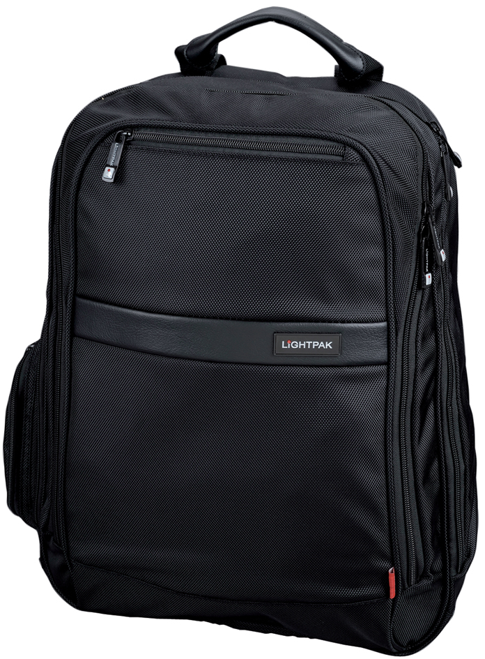 LiGHTPAK Notebook-Rucksack , ECHO, , aus Nylon, schwarz von Lightpak