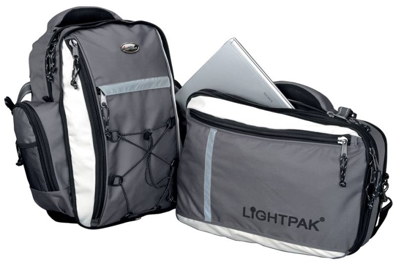 LiGHTPAK Schulrucksack , VANTAGE, , Nylon, grau von Lightpak