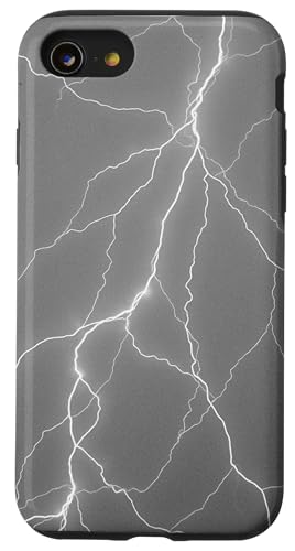 Dramatisches Himmelswetter-Design in grauer Farbe Hülle für iPhone SE (2020) / 7 / 8 von Lights and Energy Background