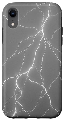 Dramatisches Himmelswetter-Design in grauer Farbe Hülle für iPhone XR von Lights and Energy Background