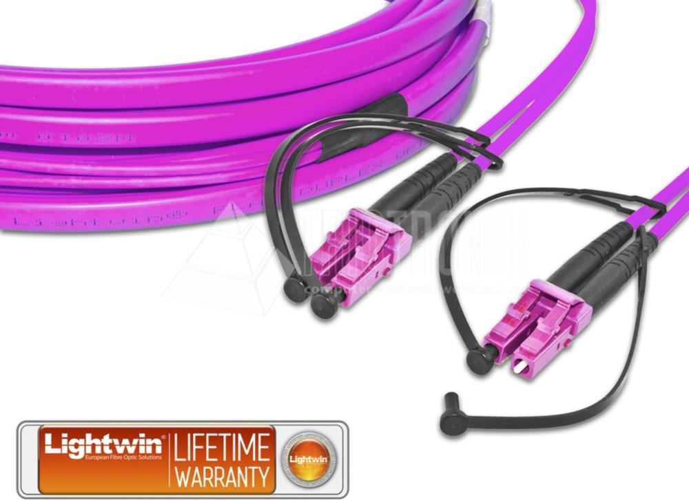 Lightwin LC-LC OM4 20m Glasfaserkabel Violett (LDP-50 LC-LC 20.0 OM4 FD) von Lightwin
