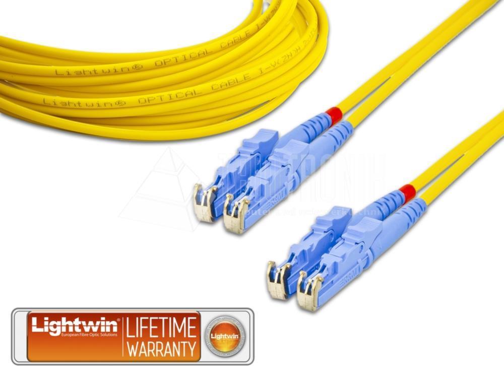 Lightwin LDP-09 E2-E2 2.0 Glasfaserkabel 2 m LSOH OS2 2x E-2000 Gelb (LDP-09 E2-E2 2.0) von Lightwin