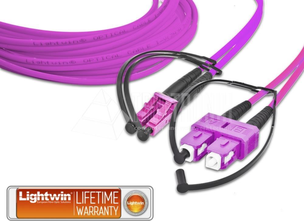 Lightwin LDP-50 LC-SC 2.0 OM4 Glasfaserkabel 2 m Violett (LDP-50 LC-SC 2.0 OM4) von Lightwin