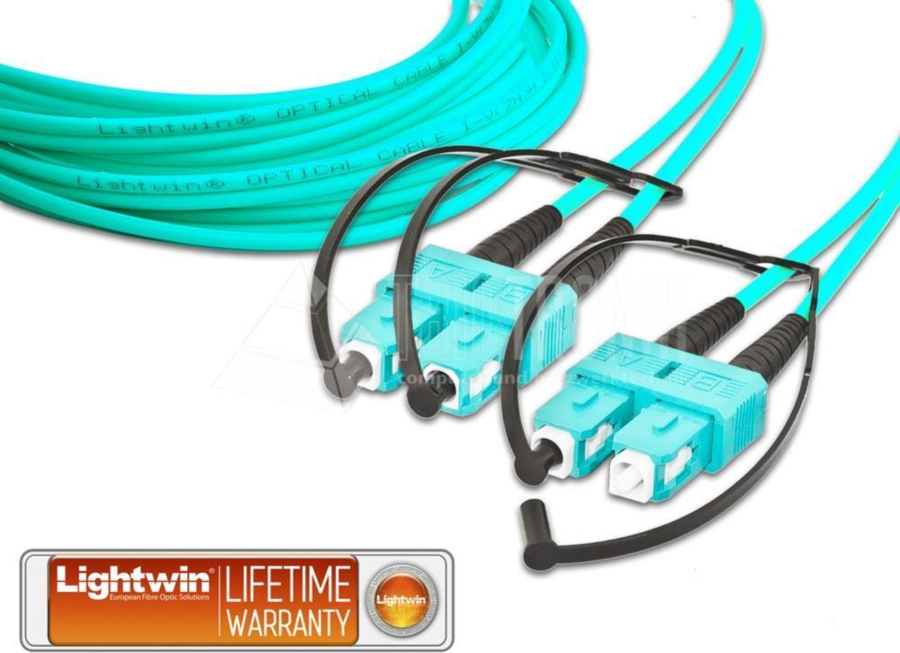 Lightwin LDP-50 SC-SC 4.0 OM3 Glasfaserkabel 4 m Aqua-Farbe (LDP-50 SC-SC 4.0 OM3) von Lightwin