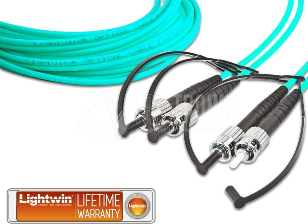 Lightwin LDP-50 ST-ST 2.0 OM3 Glasfaserkabel 2 m Aqua-Farbe (LDP-50 ST-ST 2.0 OM3) von Lightwin