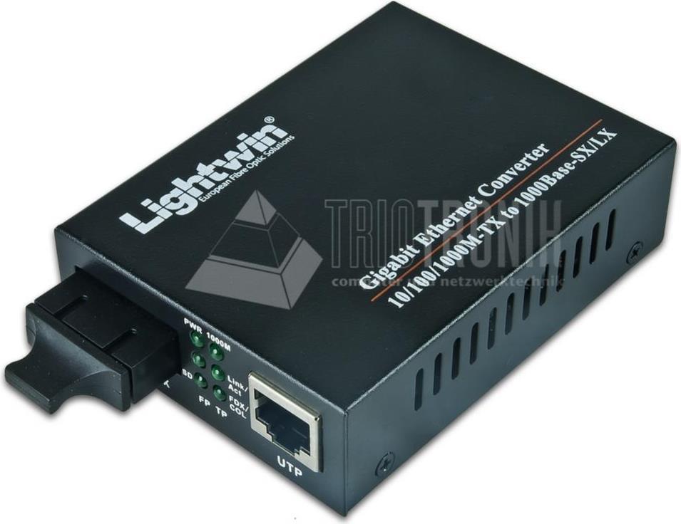 Lightwin LWC 10/100/1000 MM SC Netzwerk Medienkonverter 1000 Mbit/s Multi-Modus Schwarz (LWC 10/100/1000 MM SC) von Lightwin