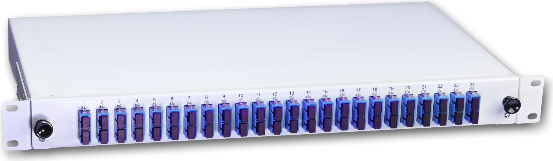 Lightwin LWL Spleissbox, 48 Fasern, 24x DSC Singlemode, 9/125µm OS2 G657.A1 Pigtail Spleißboxen (SPBOX 48E09 OS2 DSC) von Lightwin