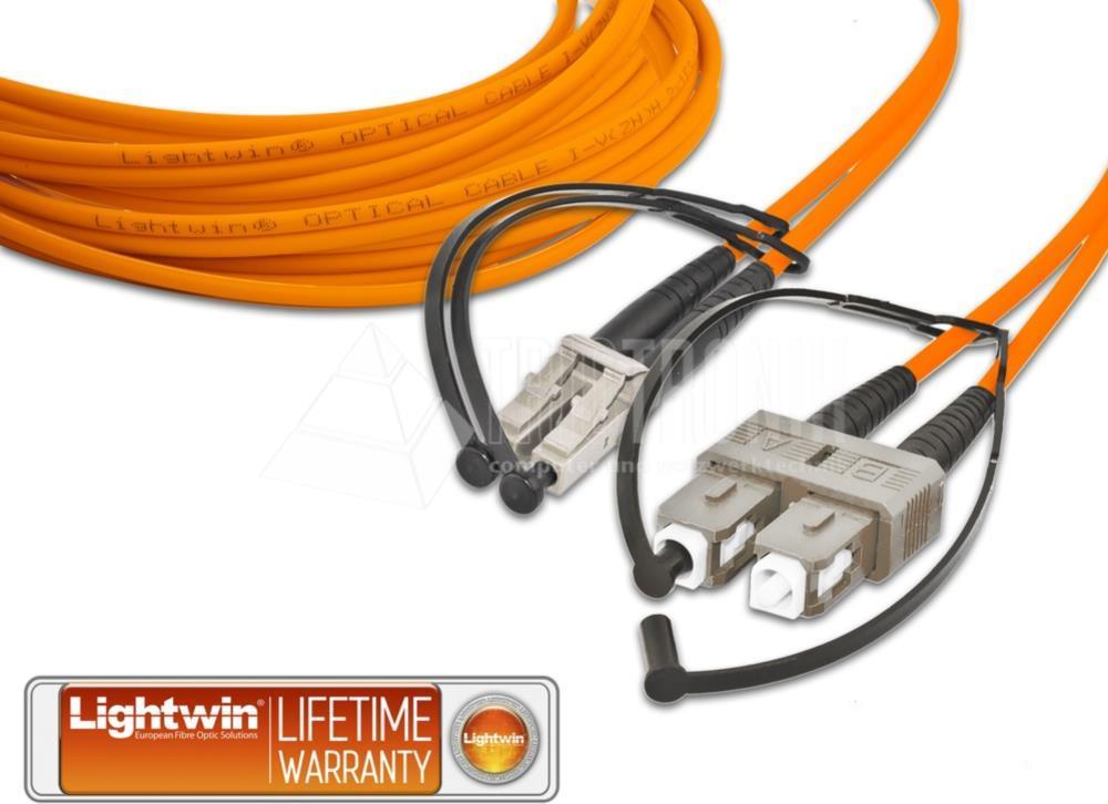 Lightwin - Patch-Kabel - SC multi-mode (M) bis LC Multi-Mode (M) - 15 m - Glasfaser - Duplex - 50/125 Mikrometer - OM2 von Lightwin