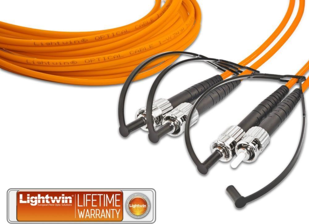 Lightwin - Patch-Kabel - ST multi-mode (M) bis ST multi-mode (M) - 20 m - Glasfaser - Duplex - 50/125 Mikrometer - OM2 von Lightwin