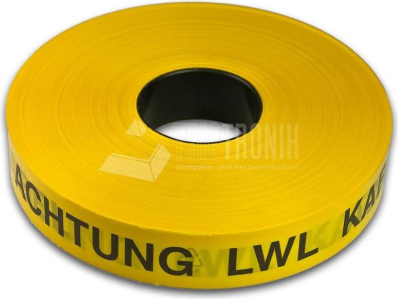Lightwin Trassen Kabelmarkierungs/Warnband, Gelb, 250m FTTx (KABEL MARKIERUNGSBAND) von Lightwin
