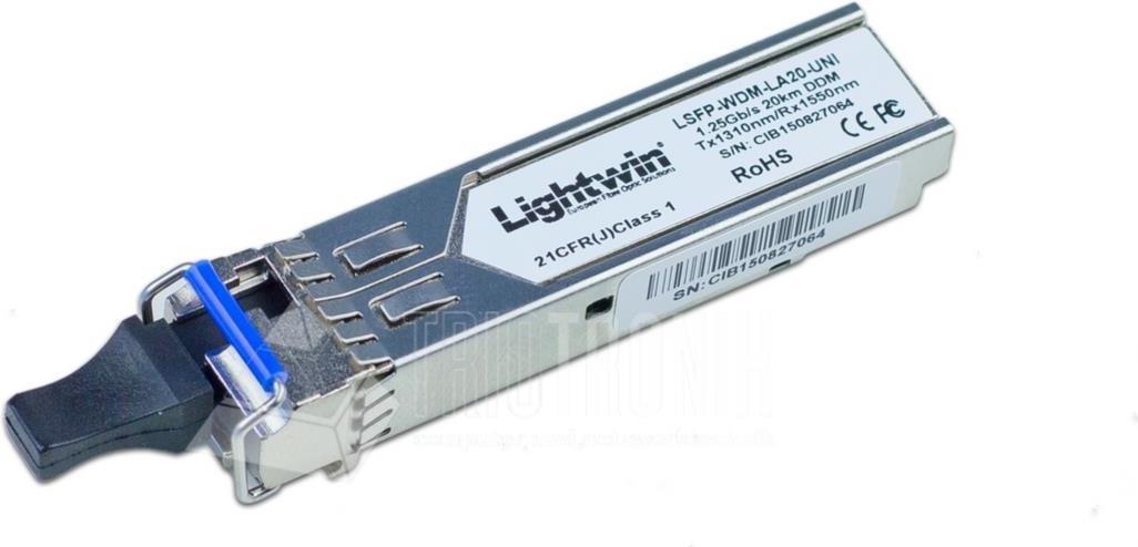 Lightwin WDM SFP+ 10GBase-LR Singlemode, 10KM, Universal kompatibel SFPs / XFPs (LSFP-10G-WDM-LA10-UNI) von Lightwin