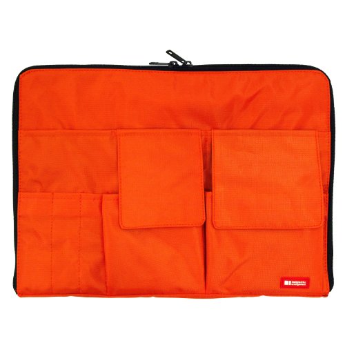 LIHITLAB Laptophülle mit Aufbewahrungstaschen (Bag-in-Bag), 10 x 13,8 Zoll, Orange (A7554-4) von Lihit Lab