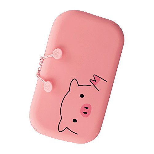 LIHITLAB PuniLabo A7716-5 Reißverschlusstasche, 19,1 x 3,8 cm, Schwein von Lihit Lab