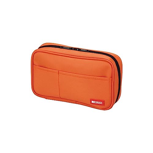 Lihit Lab Federmappe mit Doppelreißverschluss, Orange, Standard: 7.9 x 2.0 x 4.7" von Lihit Lab