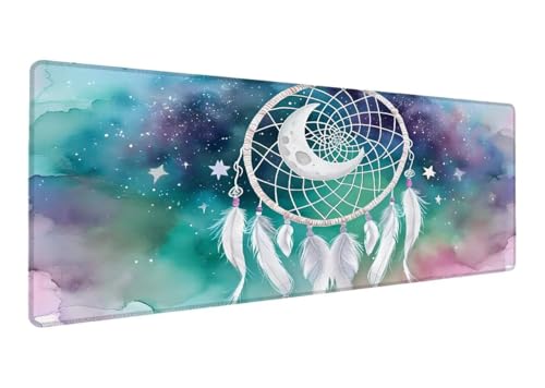 Gaming Mauspad XXL 1200x600x3mm, Mond Mauspad, Große Traumfänger Schreibtischunterlage Tastatur Matte, rutschfeste Gummibasis Schreibtisch Matte, Genähte Kanten Mouse Pad Desk Mat Für Home Arbeit A-9 Gaming Mauspad XXL 1200x600x3mm, Mond Mauspad, Große Traumfänger Schreibtischunterlage Tastatur Matte, rutschfeste Gummibasis Schreibtisch Matte, Genähte Kanten Mouse Pad Desk Mat Für Home Arbeit A-9 von Lihogbo