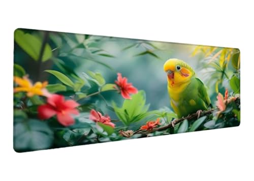 Gaming Mauspad XXL 600x300x3mm, Papagei Mauspad, Große Blume Schreibtischunterlage Tastatur Matte, rutschfeste Gummibasis Schreibtisch Matte, Genähte Kanten Mouse Pad Desk Mat Für Home Computer U-5 Gaming Mauspad XXL 600x300x3mm, Papagei Mauspad, Große Blume Schreibtischunterlage Tastatur Matte, rutschfeste Gummibasis Schreibtisch Matte, Genähte Kanten Mouse Pad Desk Mat Für Home Computer U-5 von Lihogbo