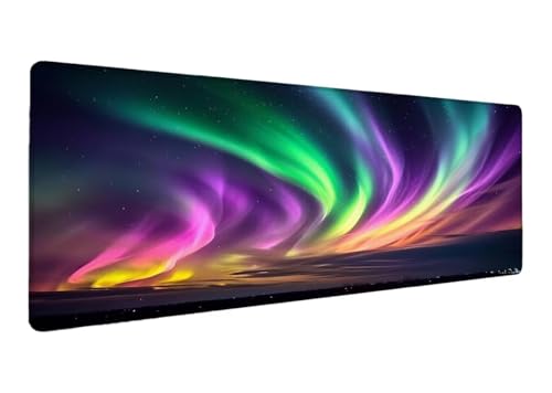 Mauspad, 600x300x3mm Gaming Mauspad XXL Polarlicht, Große Schreibtischunterlage Mouse Pad Landschaft, Wasserdicht Rutschfeste Gummibasis, Genähte Kanten, Verbessert Präzision und Geschwindigkei N-8 Mauspad, 600x300x3mm Gaming Mauspad XXL Polarlicht, Große Schreibtischunterlage Mouse Pad Landschaft, Wasserdicht Rutschfeste Gummibasis, Genähte Kanten, Verbessert Präzision und Geschwindigkei N-8 von Lihogbo