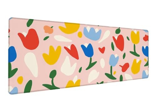 Mauspad, 600x300x3mm Gaming Mauspad XXL Rosa, Große Schreibtischunterlage Mouse Pad Blume, Rutschfeste Gummibasis, Genähte Kanten Schreibtisch Unterlage, Verbessert Präzision und Geschwindigkei H-3 Mauspad, 600x300x3mm Gaming Mauspad XXL Rosa, Große Schreibtischunterlage Mouse Pad Blume, Rutschfeste Gummibasis, Genähte Kanten Schreibtisch Unterlage, Verbessert Präzision und Geschwindigkei H-3 von Lihogbo