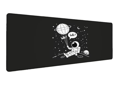 Mauspad, 700x300x3mm Gaming Mauspad XXL Schwarz, Große Schreibtischunterlage Mouse Pad Astronaut, Wasserdicht Rutschfeste Gummibasis, Genähte Kanten, Verbessert Präzision und Geschwindigkei W-7 Mauspad, 700x300x3mm Gaming Mauspad XXL Schwarz, Große Schreibtischunterlage Mouse Pad Astronaut, Wasserdicht Rutschfeste Gummibasis, Genähte Kanten, Verbessert Präzision und Geschwindigkei W-7 von Lihogbo