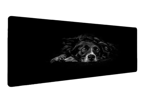 Mauspad, 700x300x3mm Gaming Mauspad XXL Schwarz, Große Schreibtischunterlage Mouse Pad Hund, Rutschfeste Gummibasis, Genähte Kanten Schreibtisch Unterlage, Verbessert Präzision und Geschwindigkei K-4 Mauspad, 700x300x3mm Gaming Mauspad XXL Schwarz, Große Schreibtischunterlage Mouse Pad Hund, Rutschfeste Gummibasis, Genähte Kanten Schreibtisch Unterlage, Verbessert Präzision und Geschwindigkei K-4 von Lihogbo