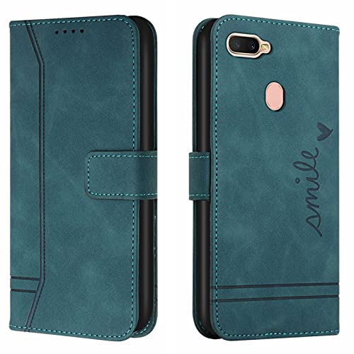 Lihondar Kompatibel mit Huawei Honor 9 Lite/P Smart 2018 Hülle, Premium Handyhülle Leder Klappbar Schutzhülle Tasche Wallet mit Brieftasche [Standfunktion] Cover Flip Case Klapphülle (Grün) von Lihondar