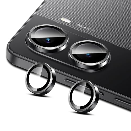 LiiLaa 2 Satz Kameraschutz für Xiaomi Poco X7 Pro 5G, Volle Bedeckung Objektivschutz, 9H Härte Kamera Schutz Glas Folie, Anti-Kratzen Individuelle Ring aus Metall Linse von LiiLaa