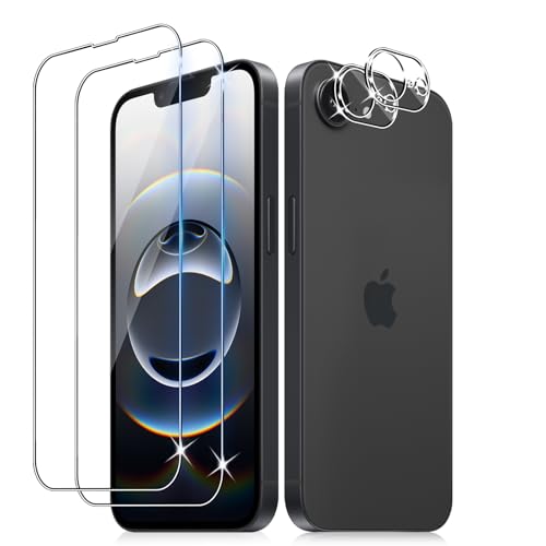 LiiLaa Schutzfolie für iPhone 16e für Panzerglas, 2 Stück Gehärtete Glas Schutz Folie mit 2 Stück Kameraschutz, 9H displayschutz Ultra-klar Schutzglas LiiLaa Schutzfolie für iPhone 16e für Panzerglas, 2 Stück Gehärtete Glas Schutz Folie mit 2 Stück Kameraschutz, 9H displayschutz Ultra-klar Schutzglas von LiiLaa