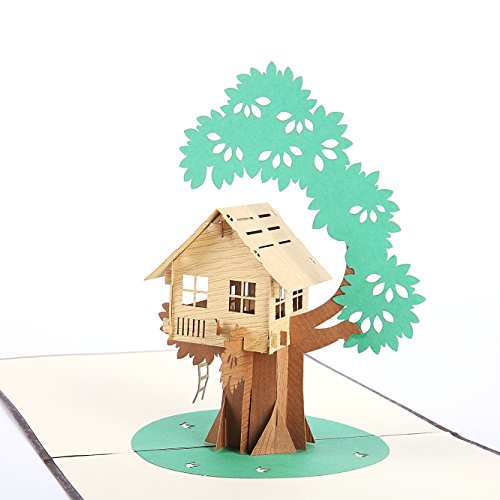Liif Baumhaus Pop Up Karte, 3D Haus Pop Up Grußkarte, Pop Up Karte für alle Gelegenheiten, Geburtstag, Kinder, Vatertag, Glückwünsche, handgemachtes Geschenk Liif Baumhaus Pop Up Karte, 3D Haus Pop Up Grußkarte, Pop Up Karte für alle Gelegenheiten, Geburtstag, Kinder, Vatertag, Glückwünsche, handgemachtes Geschenk von Liif