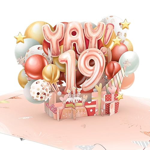 Liif Geburtstagskarte zum 19. Geburtstag, Rosa von Liif