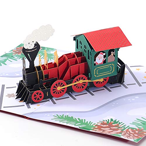 Liif Polar Express Weihnachtskarte, 3D-Pop-Up-Weihnachtskarte für Kinder, Weihnachtskarte, Geschenk (Weihnachtszug) von Liif