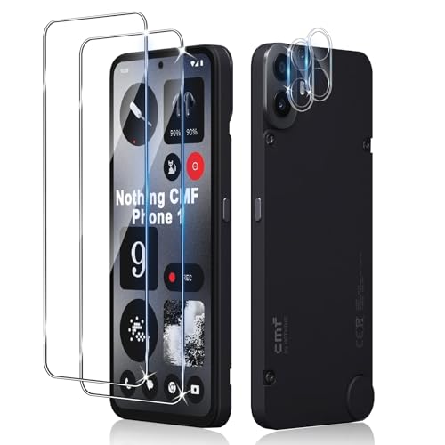LiiLaa Schutzfolie für Nothing CMF Phone 1 für Panzerglas, 2 Stück Gehärtete Glas Schutz Folie mit 2 Stück Kameraschutz, 9H displayschutz Ultra-klar Schutzglas LiiLaa Schutzfolie für Nothing CMF Phone 1 für Panzerglas, 2 Stück Gehärtete Glas Schutz Folie mit 2 Stück Kameraschutz, 9H displayschutz Ultra-klar Schutzglas von LiiLaa