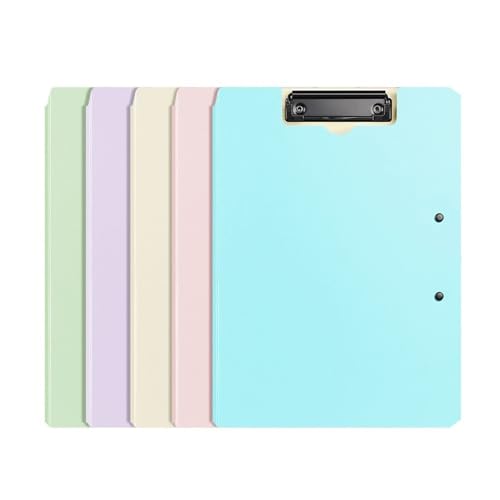 büro ordner 5 Stück faltbare Abdeckung Klemmbrett Ordner PP stabil Doppel-Clip Ordner Vertrag Datei Organizer Binder Bürobedarf ordner(Multi-colored) von Lijiaxiuyc-101