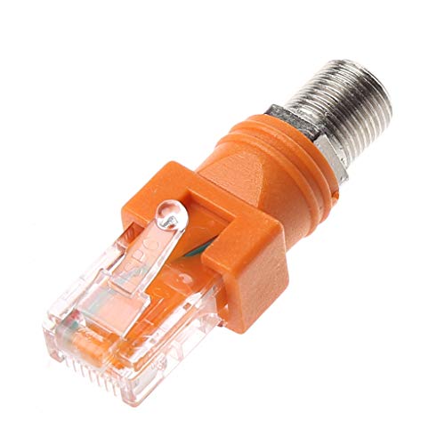 Ocobudbxw F-Buchse auf RJ45-Stecker, RJ45-Koaxial-Bar-Adapter auf RF-Stecker von Lijun