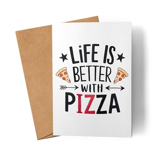 Life is better with Pizza Karte Pizza Pizzabäcker Italien Pizzaliebhaber Pizzeria Pizza baker von Lilavie-Design