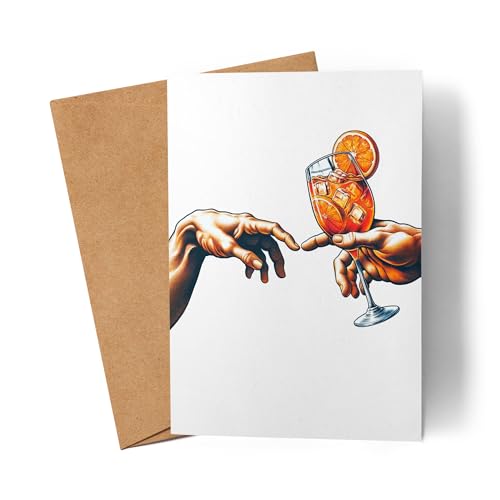 Lilavie-Design Göttliche Hände Aperol Spritz Karte Grußkarte - Einzigartiges Sommergeschenk von Lilavie-Design