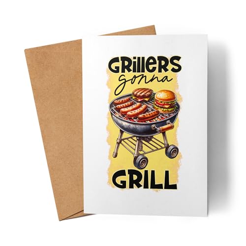 Lilavie-Design Grillers Gonna Grill BBQ Grillen lustiges Grill Spruch Karte Grußkarte von Lilavie-Design