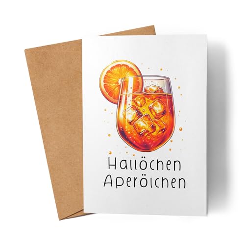 Lilavie-Design Hallöchen Aperölchen Karte Sommergetränk Aperol Beste Freundin von Lilavie-Design