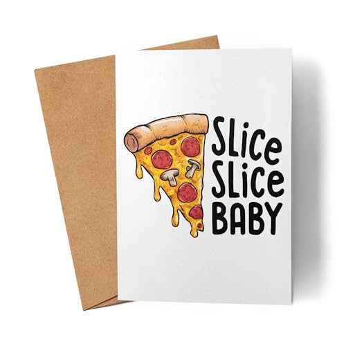 Lilavie-Design Slice Slice Baby Karte Pizza Pizzabäcker Italien Pizzaliebhaber Pizzeria Pizza baker von Lilavie-Design