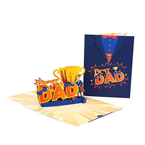 3D-Grußkarte zum Vatertag "Best Dad" aus Papier, Party-Nachrichtenkarten, Zubehör für Großvater, Männer, Festival-Karte, Dekoration 3D-Grußkarte zum Vatertag "Best Dad" aus Papier, Party-Nachrichtenkarten, Zubehör für Großvater, Männer, Festival-Karte, Dekoration von Lilinzhi