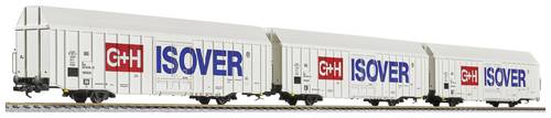 Liliput L230159 H0 3er-Set Güterwagen Hbbks, G+H ISOVER der DB AG von Liliput