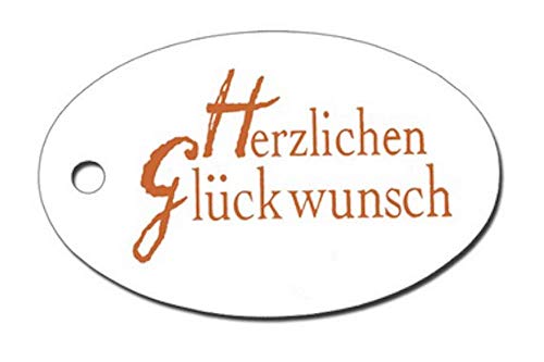 Geschenk-Anhänger - "Herzlichen Glückwunsch"– Anhängeschilder Anhängekarten Warenanhänger GK-60 – 69x43mm – 50 Stück – mit Lochstanzung Geschenk-Anhänger - "Herzlichen Glückwunsch"– Anhängeschilder Anhängekarten Warenanhänger GK-60 – 69x43mm – 50 Stück – mit Lochstanzung von LillyDesign
